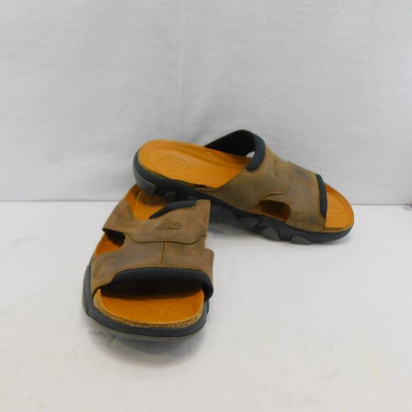 Keen Men\'s Leather Daytona II Slide Size 12 Bison Brown and Black New main image 4